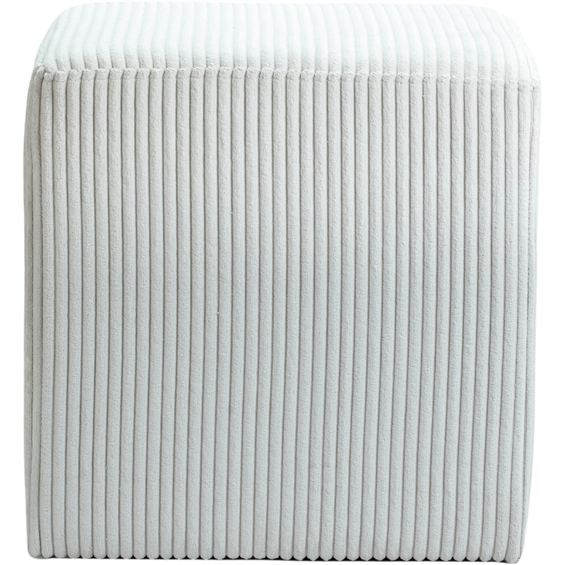 Pemberly Row Modern / Contemporary Soft Microsuede Fabric Cream Ottoman / Stool