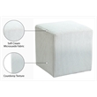 Pemberly Row Modern / Contemporary Soft Microsuede Fabric Cream Ottoman / Stool