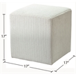 Pemberly Row Modern / Contemporary Soft Microsuede Fabric Cream Ottoman / Stool