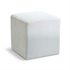 pemberly row modern / contemporary soft microsuede fabric cream ottoman / stool
