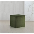 Pemberly Row Modern / Contemporary Soft Microsuede Fabric Green Ottoman / Stool