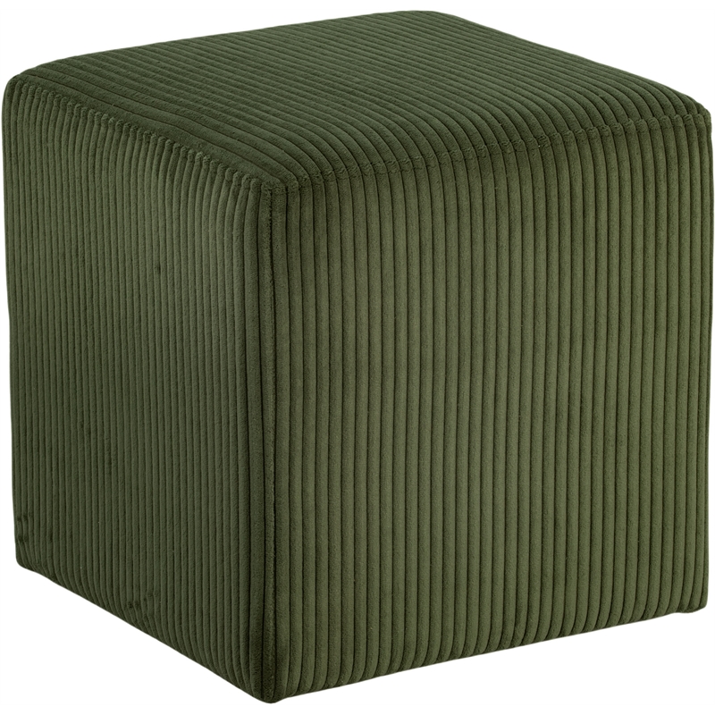 Pemberly Row Modern / Contemporary Soft Microsuede Fabric Green Ottoman / Stool