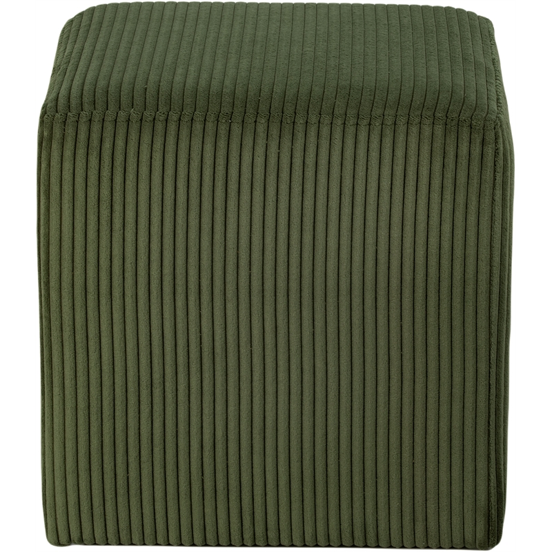 Pemberly Row Modern / Contemporary Soft Microsuede Fabric Green Ottoman / Stool