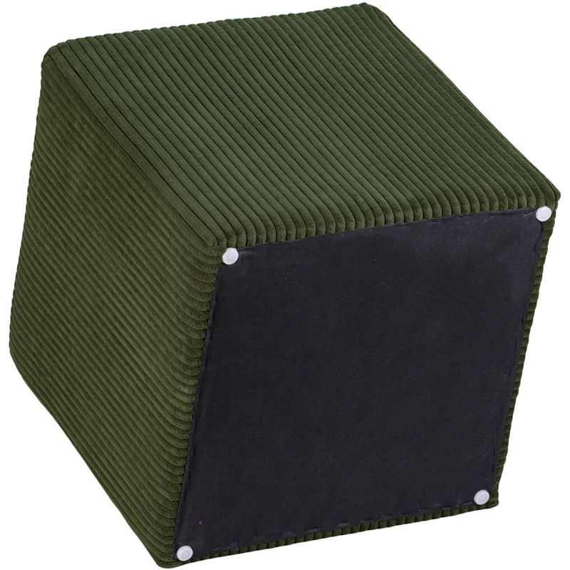 Pemberly Row Modern / Contemporary Soft Microsuede Fabric Green Ottoman / Stool