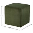 Pemberly Row Modern / Contemporary Soft Microsuede Fabric Green Ottoman / Stool