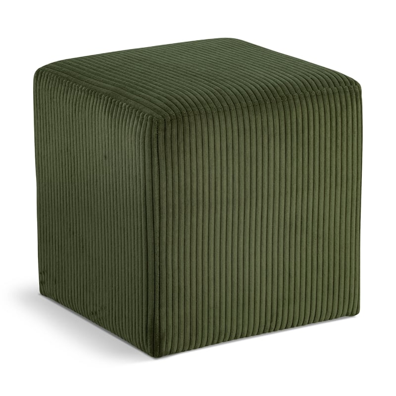 Pemberly Row Modern / Contemporary Soft Microsuede Fabric Green Ottoman / Stool