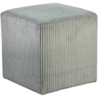 Pemberly Row Modern / Contemporary Soft Microsuede Fabric Grey Ottoman / Stool