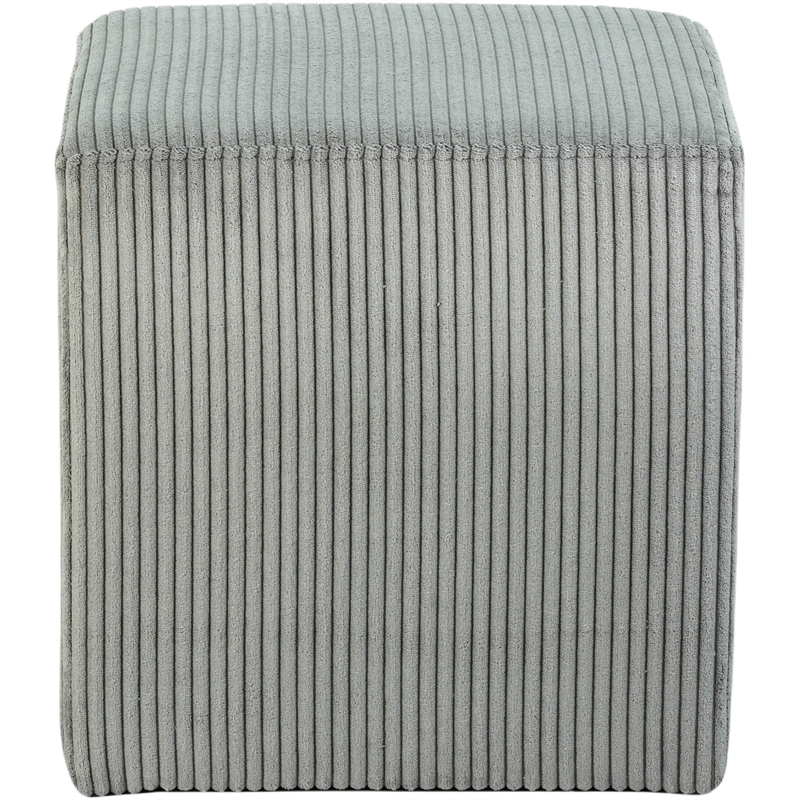 Pemberly Row Modern / Contemporary Soft Microsuede Fabric Grey Ottoman / Stool