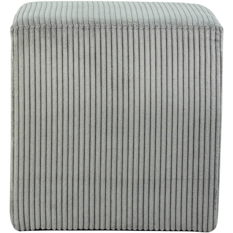 Pemberly Row Modern / Contemporary Soft Microsuede Fabric Grey Ottoman / Stool