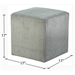 Pemberly Row Modern / Contemporary Soft Microsuede Fabric Grey Ottoman / Stool