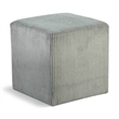 Pemberly Row Modern / Contemporary Soft Microsuede Fabric Grey Ottoman / Stool