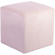 Pemberly Row Modern / Contemporary Soft Microsuede Fabric Pink Ottoman / Stool