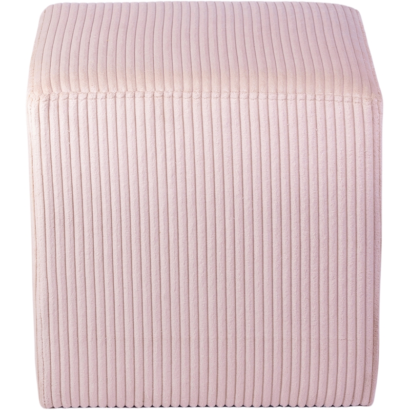 Pemberly Row Modern / Contemporary Soft Microsuede Fabric Pink Ottoman / Stool