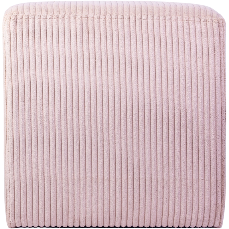 Pemberly Row Modern / Contemporary Soft Microsuede Fabric Pink Ottoman / Stool