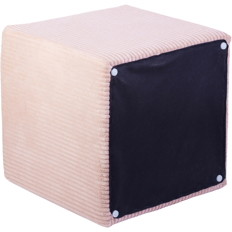 Pemberly Row Modern / Contemporary Soft Microsuede Fabric Pink Ottoman / Stool