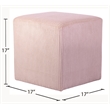 Pemberly Row Modern / Contemporary Soft Microsuede Fabric Pink Ottoman / Stool