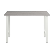 Pemberly Row 48W Computer Desk w/ Metal Legs in Platinum Gray - Engineered Wood