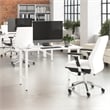 Pemberly Row 48W x 24D Computer Desk with Metal Legs in White - Engineered Wood