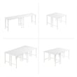 Pemberly Row 48W x 24D Computer Desk with Metal Legs in White - Engineered Wood