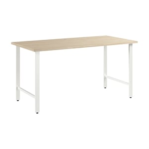 Pemberly Row Engineered Wood 60W x 30D Computer Desk w/ Metal Legs - Natural Elm