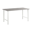 Pemberly Row 60W Computer Desk w/ Metal Legs in Platinum Gray - Engineered Wood