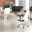 Pemberly Row Engineered Wood 72W x 24D Computer Desk w/ Metal Legs - Natural Elm