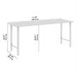 Pemberly Row Engineered Wood 72W x 24D Computer Desk w/ Metal Legs - Natural Elm