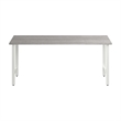 Pemberly Row 72W Computer Desk w/ Metal Legs in Platinum Gray - Engineered Wood