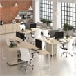 Pemberly Row Engineered Wood 72W x 30D Computer Desk w/ Metal Legs - Natural Elm