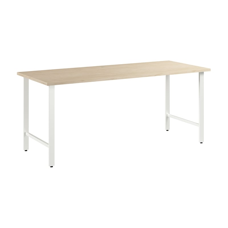 Pemberly Row Engineered Wood 72W x 30D Computer Desk w/ Metal Legs - Natural Elm