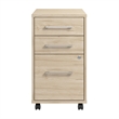 Pemberly Row 3 Drawer Mobile File Cabinet in Natural Elm - Engineered Wood