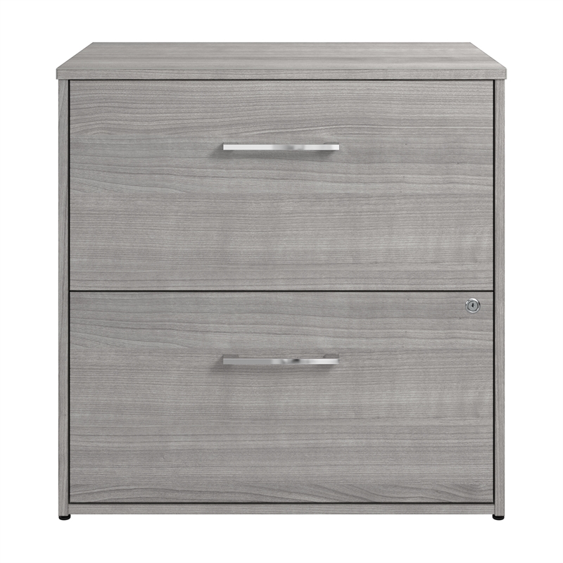Pemberly Row 2 Drawer Lateral File Cabinet in Platinum Gray - Engineered Wood