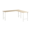 Pemberly Row 72W x 24D L Shaped Computer Desk in Natural Elm - Engineered Wood