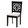 Pemberly Row 5-Piece Modern Fabric/Wood Dining Set in Dark Brown/Gray