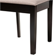 Pemberly Row 5-Piece Modern Fabric/Wood Dining Set in Dark Brown/Beige