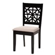 Pemberly Row 5-Piece Modern Fabric/Wood Dining Set in Dark Brown/Beige