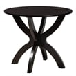 Pemberly Row 5-Piece Modern Fabric/Wood Dining Set in Dark Brown/Beige