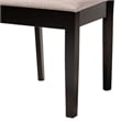 Pemberly Row 5-Piece Modern Fabric/Wood Dining Set in Dark Brown/Beige