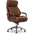 Pemberly Row Modern Faux Leather Executive Office Chair in Cognac Brown