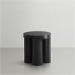 Pemberly Row Contemporary Contemporary Metal End Table in Matte Black