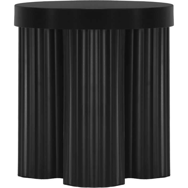 Pemberly Row Contemporary Contemporary Metal End Table in Matte Black