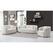 Pemberly Row Contemporary Upholstered Loveseat with 2 Pillows in Beige