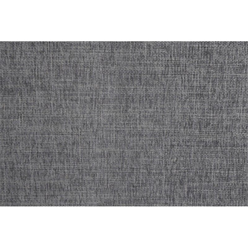 Pemberly Row Tufted Fabric Sofa with 4 Pillows in Gray/Antique White
