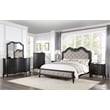 Pemberly Row Contemporary Wooden Frame Dresser Mirror in Antique Black