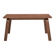 Pemberly Row Contemporary Rectangular Solid Wood Dining Table in Walnut