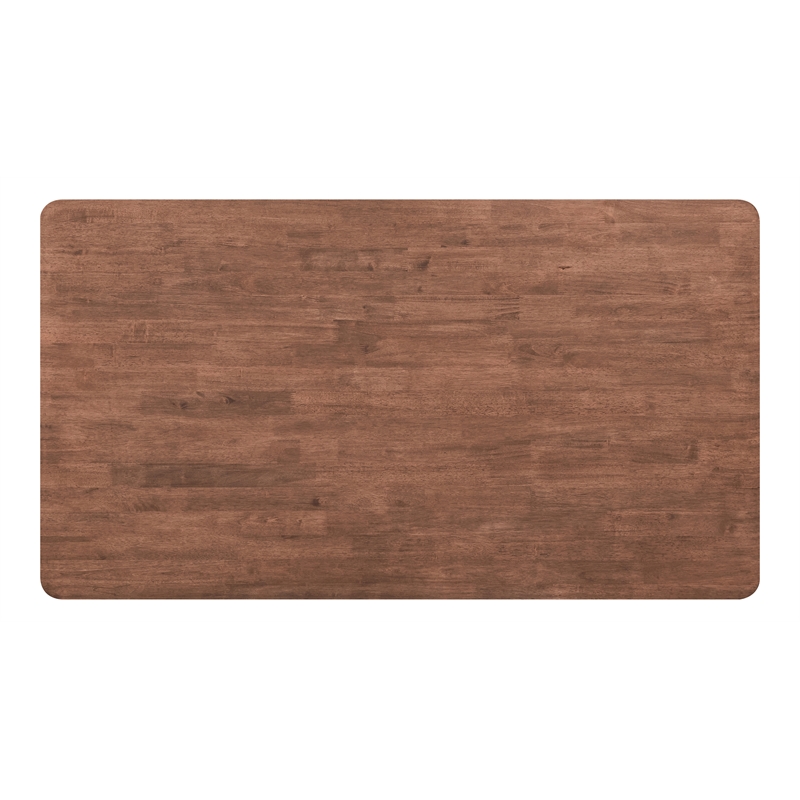 Pemberly Row Contemporary Rectangular Solid Wood Dining Table in Walnut