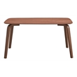 Pemberly Row Contemporary Rectangular Rubberwood Dining Table in Walnut