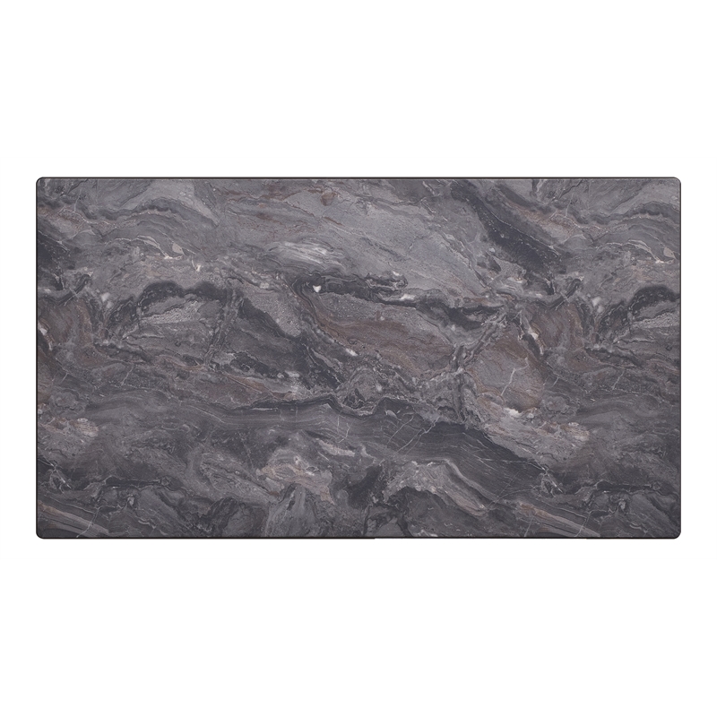 Pemberly Row Contemporary Rectangular Wood Dining Table in Stone/Walnut