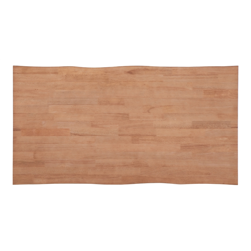 Pemberly Row Contemporary Rectangular Rubberwood Dining Table in Natural