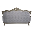 Pemberly Row Tufted Fabric & Wood Sofa with 5 Pillows in Gray/Bronze